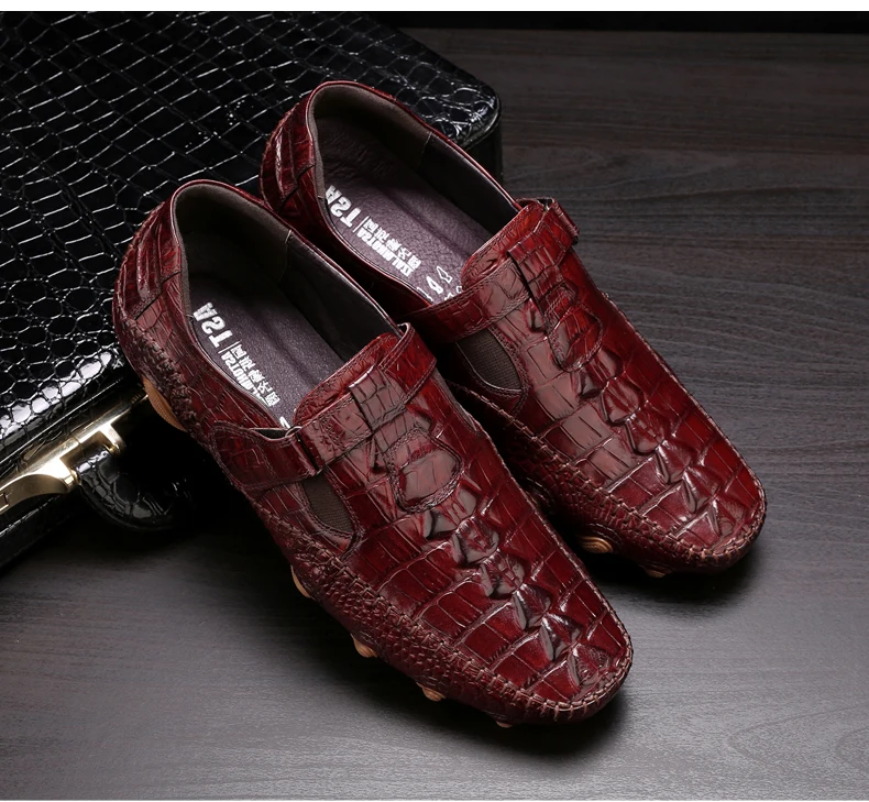 New Men's Octopus Leather Driving Shoes Crocodile Slip On Loafers For Mens Casual Shoes Moccasins Business Clogs Shoes Branded (14)
