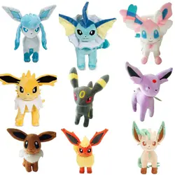 Аниме шт. 9 шт. плюшевая игрушка Eevee Vaporeon Jolteon Flareon Espeon Umbreon Leafeon Glaceon Sylveon куклы мягкая игрушка для детей