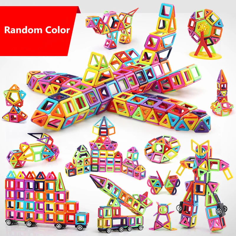 

Solid/Transparent Color Mini Blocks Magnetic Designer Construction Set Model & Building Toy Magnetic Blocks Education Toys