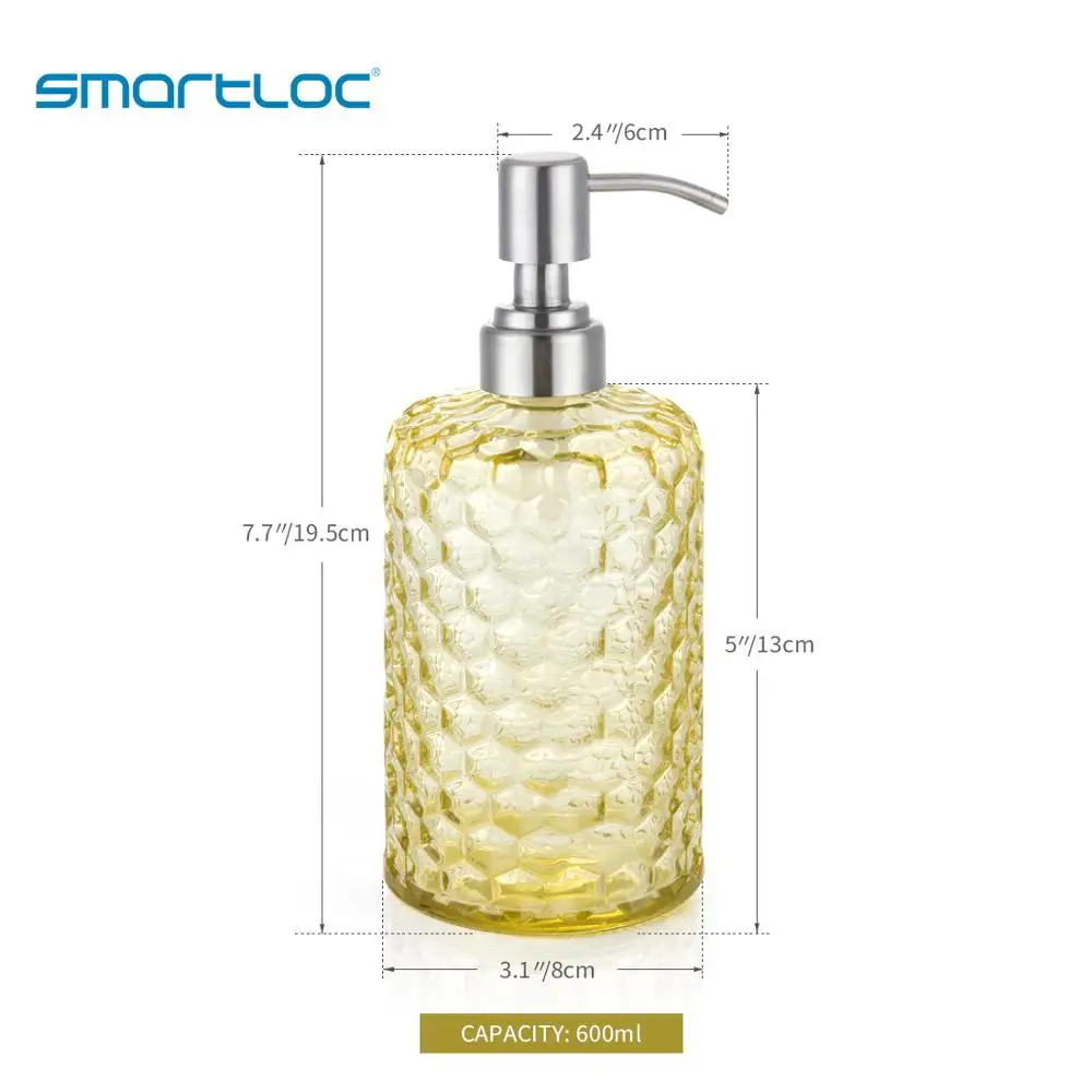 Smartloc 600ml Glass liquid Hand Soap Dispenser Pump Wall Shower Shampoo Automatic Bottle Smart Kitchen Bathroom Accessories Set Smartloc 600ml Glass liquid Hand Soap Dispenser Pump Wall Shower Shampoo Automatic Bottle Smart Kitchen Bathroom Accessories Set