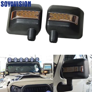 

Car White Sidelight Rearview LED Side Mirror Yellow Turn Signal Light For Jeep Wrangler JK Jku