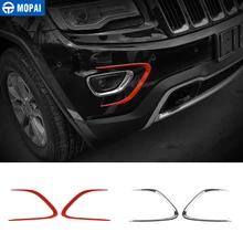 MOAPI – autocollants de couverture de phare antibrouillard pour voiture, ABS, accessoires de décoration pour Jeep Grand Cherokee 2014 – 2016