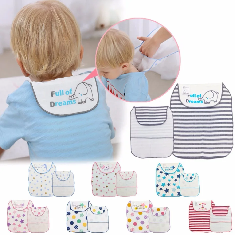 

Double Layers Baby Sweat Towel Infant Soft Back Dry Wipe Cloth Cartoon Printed Baby Back Gauze Absorb Towel Outdoor New