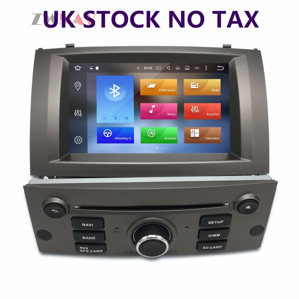 Cheap Android 9.0 8 Core RAM 4GB ROM 32GB 2 Din Car GPS Navigation Radio Screen Android System For Peugeot 407 2004-2010 2
