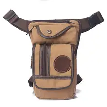 Мужская Холщовая Сумка с заниженной талией поясная сумка бедра пояс бедра ягодицы мотоциклетная сумка через плечо Повседневная сумка-мешок через плечо