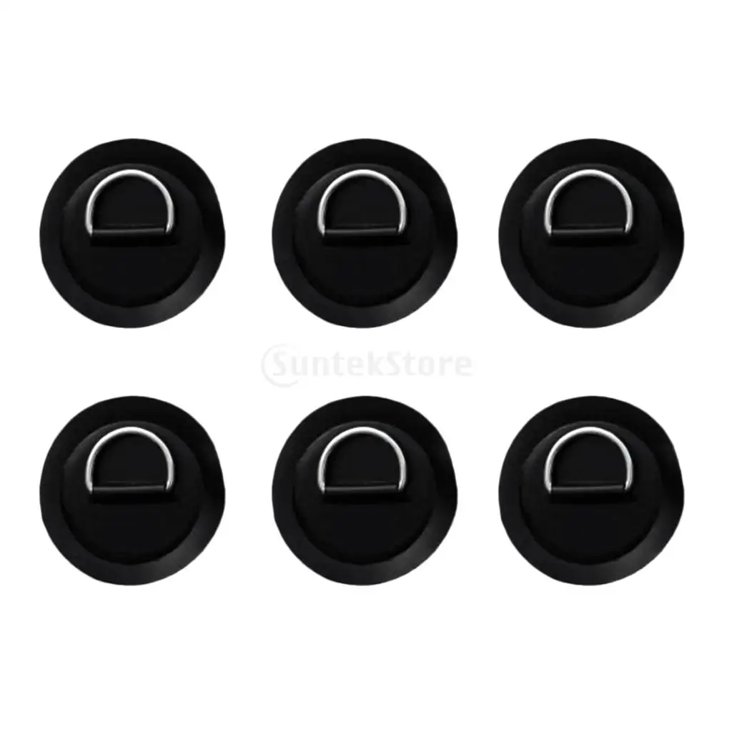 6pcs/set 8cm 316 Stainless Steel D Ring Pad/Patch for PVC Inflatable Boat Raft Dinghy Canoe Kayak Surfboard SUP