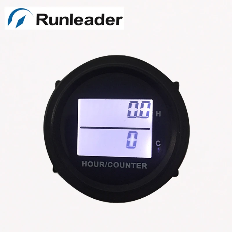 Large LCD DC 8-48V backlight counter and hour meter for diesel generator trencher trail zero turn mower lawn golf cart ATV | Автомобили и