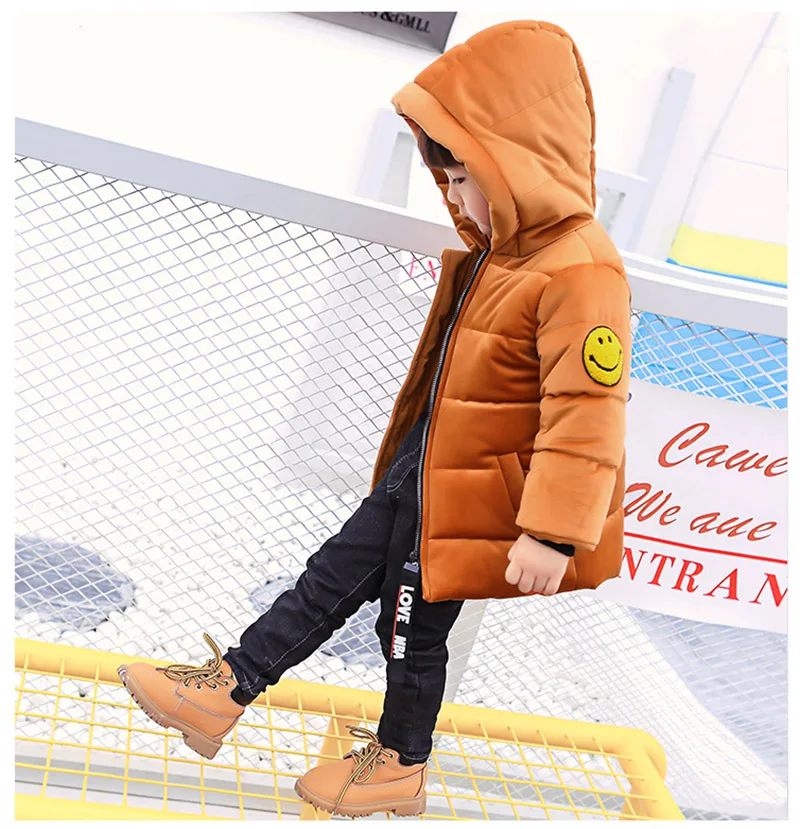 Winter warm gold velvet jacket for boys kids solid hooded down jacket for boys children coats outwear boy clothes (16)