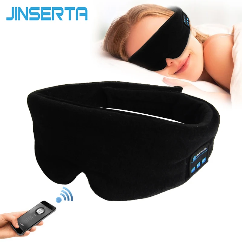 Pаспродажа Jinserta Беспроводной Стерео Bluetooth Наушники маска для сна держатель телефона сна Мягкие Наушники для сна маска для глаз музыку гарнитура