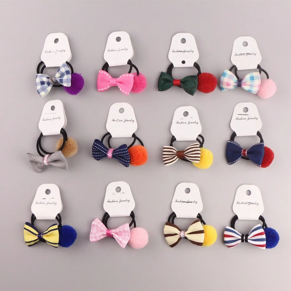 

Mix 6pcs Cute Candy Small Bow Rubber Band Elastic Hair Band Little Girls' Scrunchy Ponytail Hair Accessories