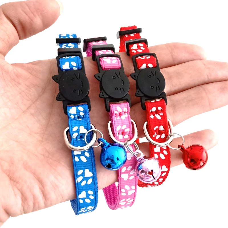 Safety Cute Nylon Dog Puppy Cat Collar Lovely Personalized Kitten Adjustable Breakaway Pet Collar Cats Collars With Bell Safety Cute Nylon Dog Puppy Cat Collar Lovely Personalized Kitten Adjustable Breakaway Pet Collar Cats Collars With Bell