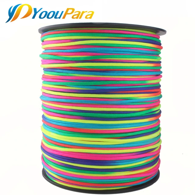 DHL Free Rainbow Paracord 1000FT 7 Strands Nylon Rope