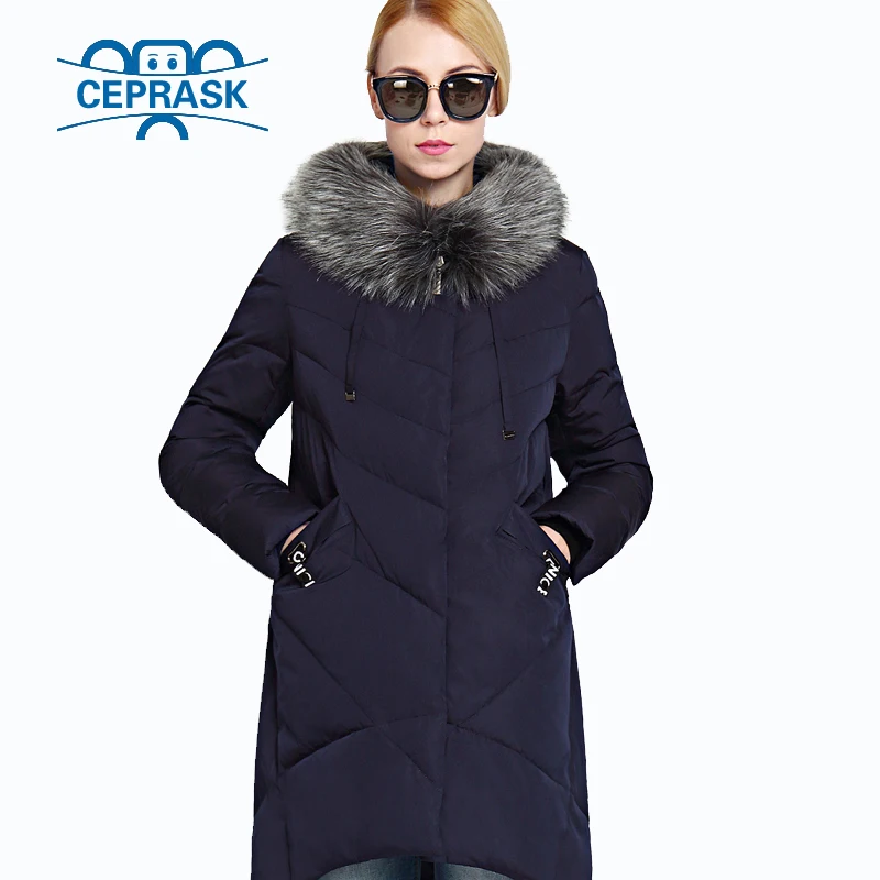 2018 New Winter Women's Coat Plus Size Hooded Fashion Warm Women Down Jacket High-quality Biological-Down Female Parkas Ceprask