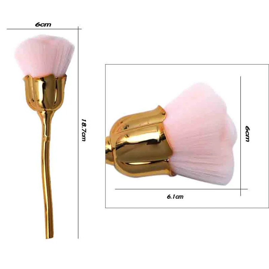 LAIKOU дизайн ногтей пылевые Кисти для маникюра розовая головка кисть для рассыпчатой пудры модные гелевые аксессуары для маникюра материал инструменты