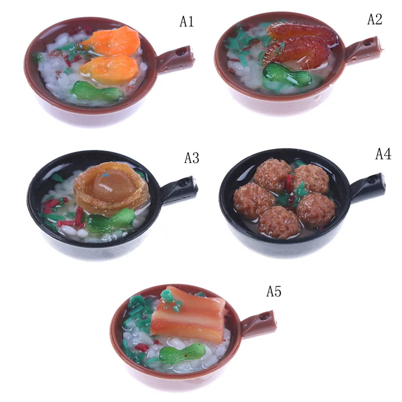 

Artificial Casserole Rice food Keychain Mini Casserole Rice Cooker Key Ring Small Child Toy 1:12 Dollhouse Miniature Model