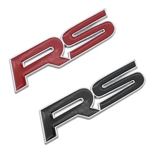 Dewtreetali Metal RS Emblem Badge Car Styling Sticker for Focus Chevrolet Cruze Kia Sportage Skoda Octavia Mazda VW Hyundai Opel