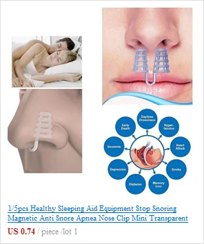 1/5 шт здорового сна оборудование решения Стоп храпа Магнитный против храпа апноэ зажим для носа мини Прозрачный Анти-храп устройство Лидер продаж