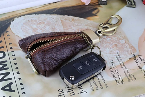 Брендовый дизайн, организованный высококачественный смарт-кошелек из натуральной кожи для ключей, DIY Автомобильный брелок, EDC Карманный держатель для ключей
