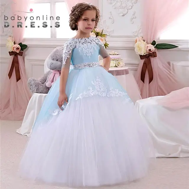 Light Blue Flower Girl Dresses