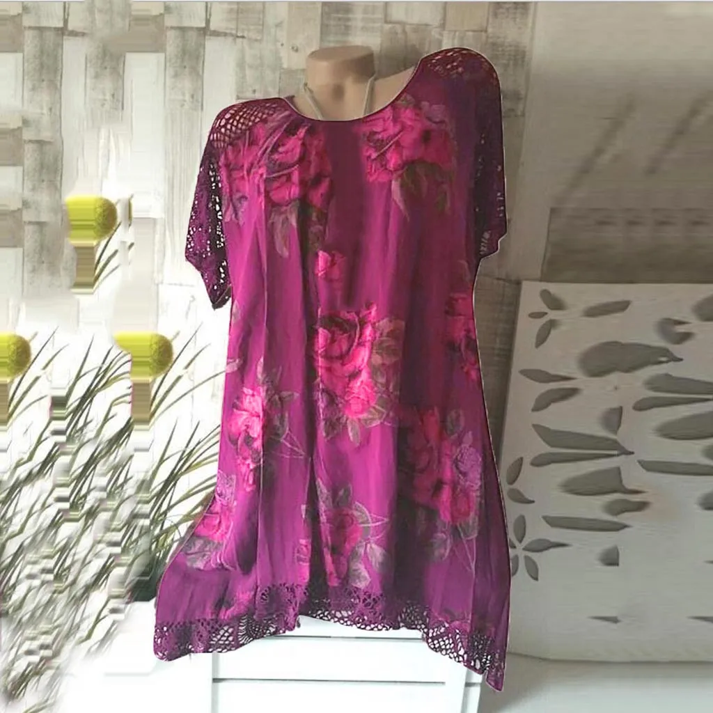 Женское кружевное мини платье с принтом Boho летнее повседневное пляжное коротким