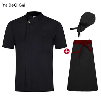

news Chef Restaurant uniforms clothes men chef hat apron bakery shirt wholesale sushi uniforms long sleeves restaurant uniform