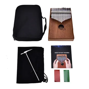 

High Professional 17 Keys Kalimba Mbira Likembe Solid Mahogany Wood Thumb Piano Finger Percussion Gifts DOG88