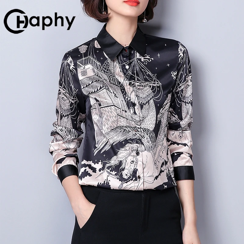 floral satin blouse