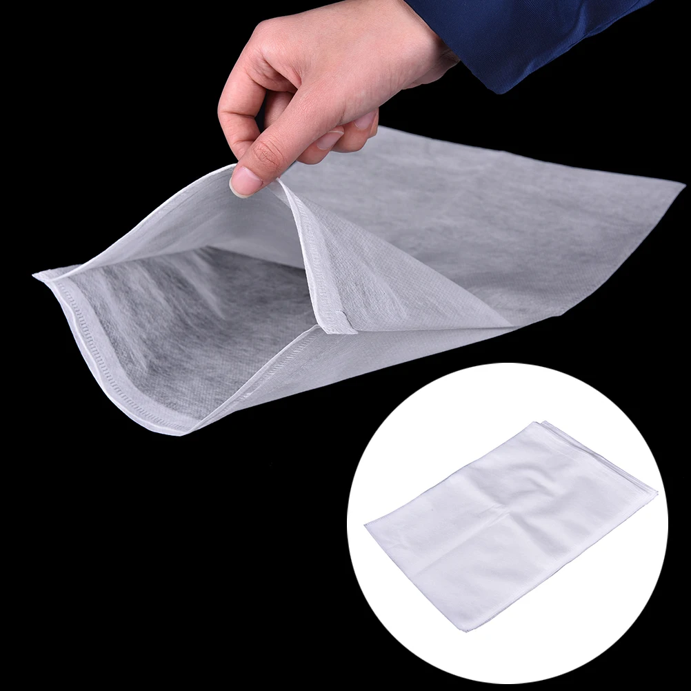 

4X Reusable Non-woven Cloth Bag Mesh Strain Tea Pulp Juice Jelly Food Nut Milk Filter Screen Net Percolator Bag Strainer 23*30cm