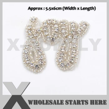 

Small JOY Diamante Beaded Crystal Rhinestone Applique,For Bridal Wedding Decoration Accessories,Sash,Belt