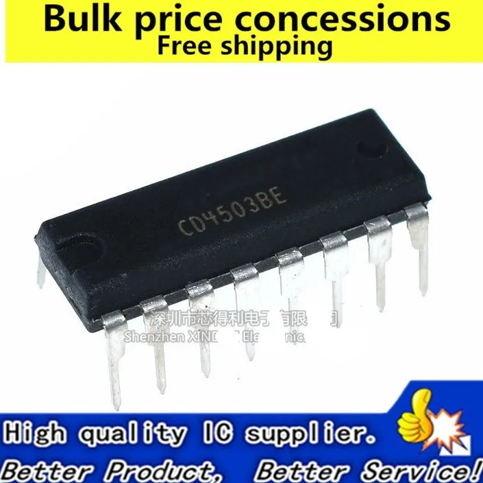 

50 PCS/lot CD4503BE CD4503 4503 4503B 4503BE DIP-16 Driver IC imported original