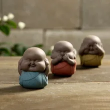 Маленькая статуя Будды Монки Статуэтка чай ПЭТ Керамические ремесла декоративные украшения высокого качества