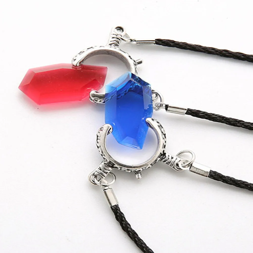 Лучший и стиль аниме косплей любителей ожерелье DMC Данте камень подвеска для лучших друзей красный синий ювелирные изделия