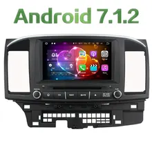 8” Android 7.1.2 Quad Core 2GB RAM 4G Wifi Audio Bluetooth Car DVD Player Radio Stereo Screen For Mitsubishi Lancer 2014 2015