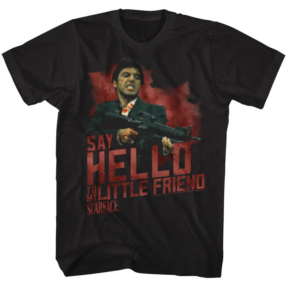 MENS OFFICIAL Scarface T-Shirt Movie AL PACINO SAY HELLO BLACK Cotton SM - 5XL Men Clothing Plus Size S M L Xl Xxl MENS OFFICIAL Scarface T-Shirt Movie AL PACINO SAY HELLO BLACK Cotton SM - 5XL Men Clothing Plus Size S M L Xl Xxl