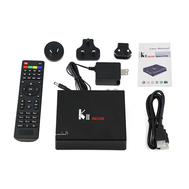 MECOOL KII Pro DVB T2 DVB S2 четырехъядерный процессор Amlogic S905D 2 ГБ+ 16 ГБ Android tv Box DVB T2 S2 BT4.0 2,4G/5G Wifi 4K приставка K2 PRO