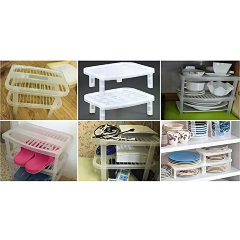 

1 PCS Folding Drain Dish Rack Kitchen Plate Bowl Storage Holder Sink Shelf Stackable Plate Organizer Home Storage Holders