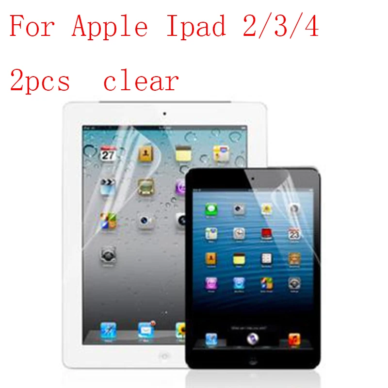 

clear/Nano New HD Clear Anti Shatter Screen Protector Film For Apple Ipad 2 3 4 protective 2pcs in 1 package