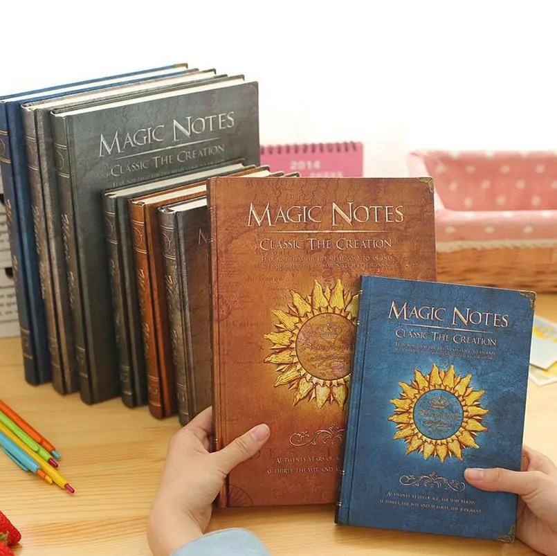 

Vintage Hardcover Creative Diary Magic Notebook & Diary 128sheets paper Pockets Book Notepad School Stationery & Office Supply