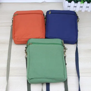 

New New Multifunction Canvas Mobile Phone Shoulder Bag Ladies Messenger Bag Wallet Famous Brand Borsa a tracolla da donna#30