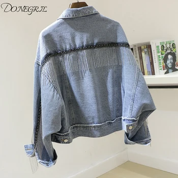 

Bat sleeve tassel denim jacket female 2020 spring and autumn new Korean version of the loose jacket
