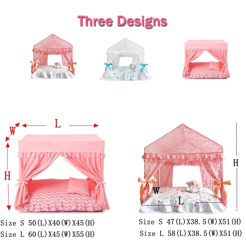 Принцесса дом для собаки роскошный зимний летний питомник домик с подушкой кровать коврики для щенков Йоркширские Животные Постельные принадлежности