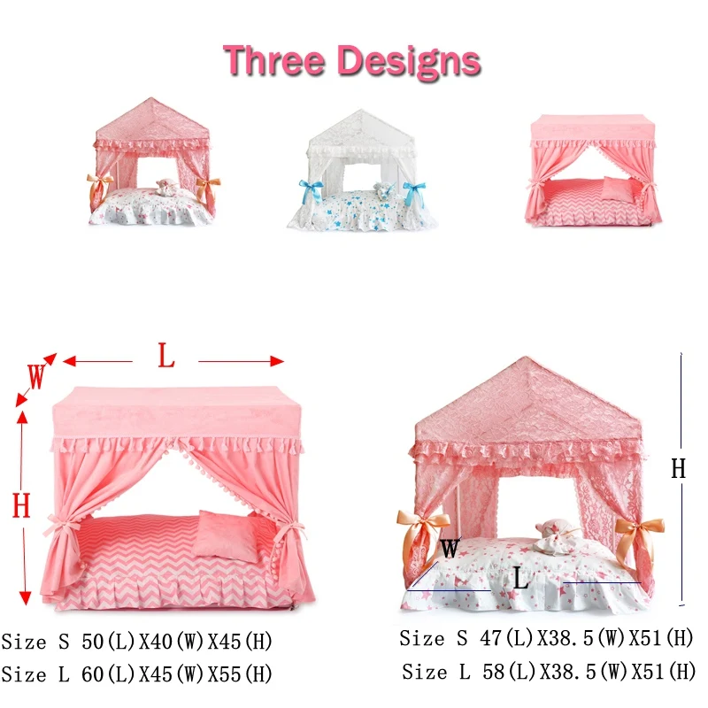 Princess Home For Dog Luxury Winter Summer Pet Court Kennel House With Cushion Bed Mats For Puppies Animal Yorkshire BeddingS Princess Home For Dog Luxury Winter Summer Pet Court Kennel House With Cushion Bed Mats For Puppies Animal Yorkshire BeddingS