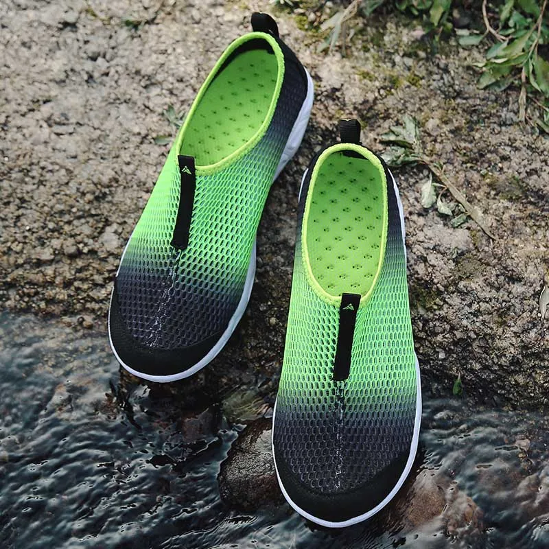 DR. EAGLE/ мужские весенне-летние носки для кроссовок, дышащая сетчатая пляжная Уличная обувь для плавания, Спортивная обувь для спортзала - Цвет: Зеленый
