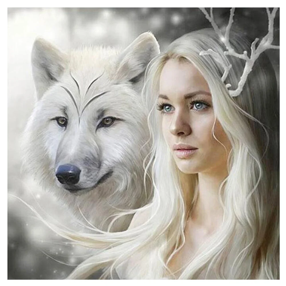 

Beauty wolf diamond painting full embroidery with crystals Square diamond embroidery DIAMOND MOSAIC handcraft bead embroidery