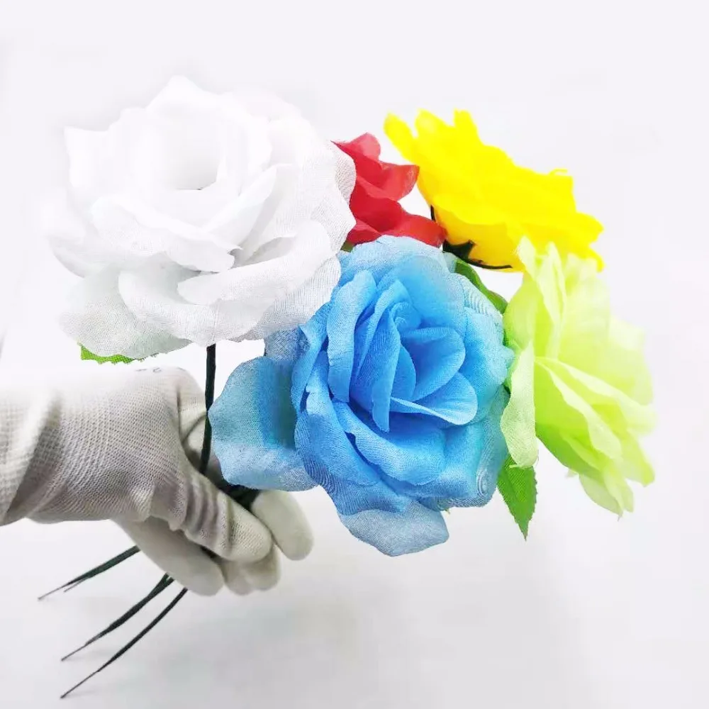 

Rose Flowers & D'lit Thumb Tip Free Shipping Street Stage Magic Tricks Lovers Couples Maiga Trick