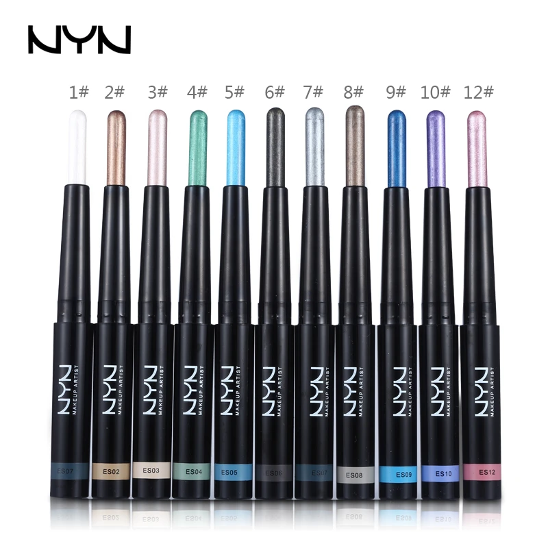 1pc Nyn 11 Color Eye Pencil Waterproof Eyeshadow Pencil Glitter Automatic Pen Stick Non Dizzy Makeup Brightening Blue Dark Brown Pencil Makeup Brush Pencil Waterpencil Skirt Aliexpress