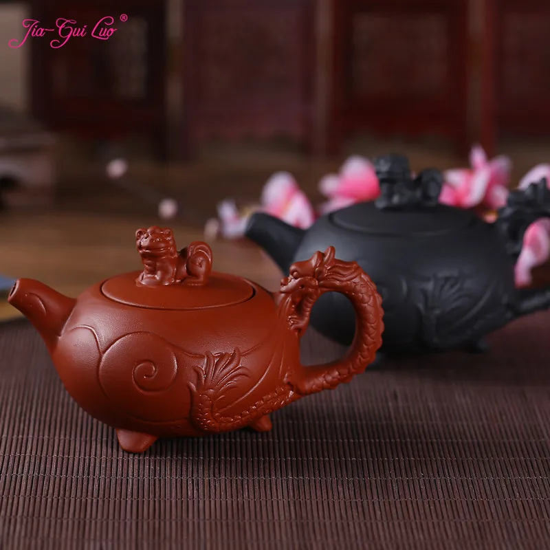 

JIA-GUI LUO 120ML Purple Clay Yixing Teapot Traditional Chinese Tea Set Oolong Tea Portable Travel Tea Set H020