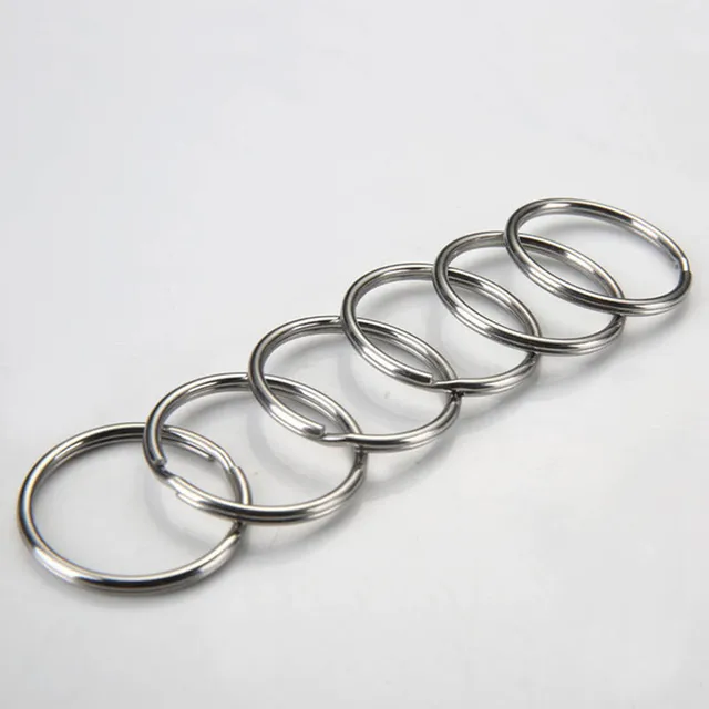 50pcs 25mm Bulk Key Chain Metal Key Holder Split Rings Stainless steel