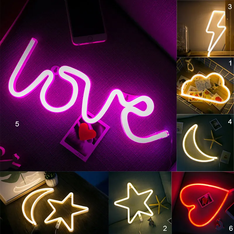 

LED Night Light Table Lamps Romantic 3D Wall Lamp Home Decor Kids Children Gift -- JDH99
