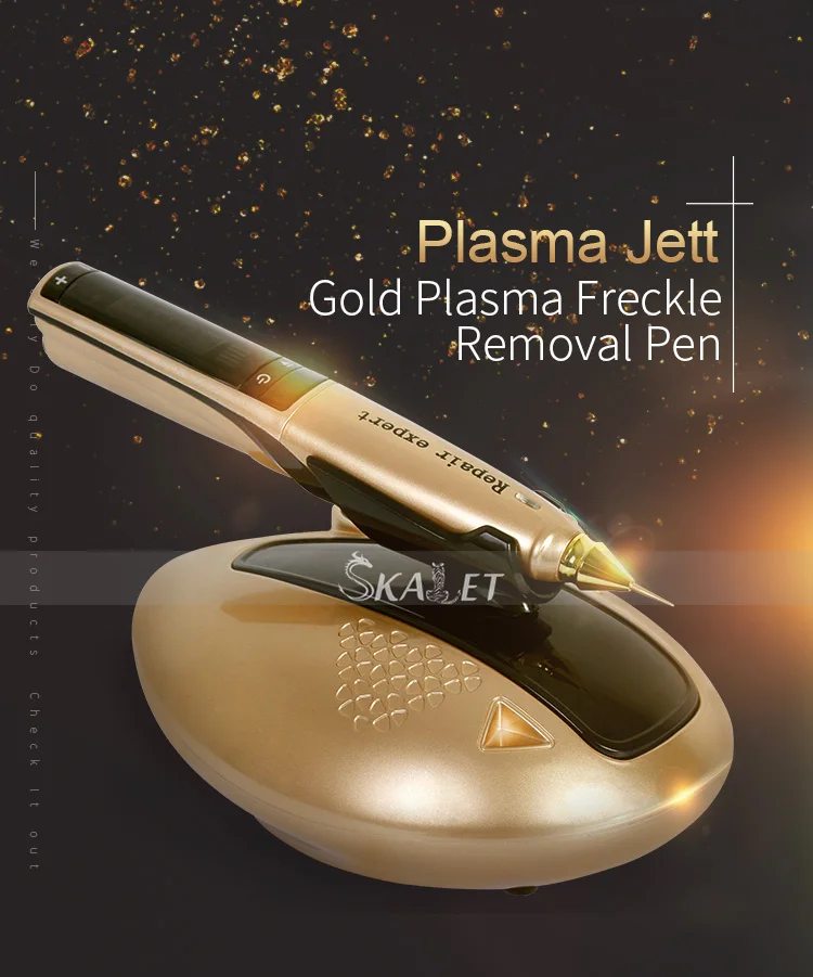 Jet fibroblast плазменная ручка для подтяжки лица машина для деликатной кожи для удаления пятен кожи корейская технология - Цвет: Золотой